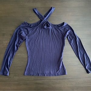 Venus Off the Shoulder Criss Cross Neck Top